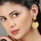 Joban Fashion Women Round Shape Matte Gold Earrings | Swadesiicart