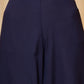 InWeave Women's Navy Blue Strappy Kurta Palazzo Set With Red Gold Dupatta - Swadesiicart