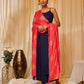 InWeave Women's Navy Blue Strappy Kurta Palazzo Set With Red Gold Dupatta - Swadesiicart