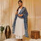 InWeave Women's White Strappy Kurta Palazzo Set - Swadesiicart