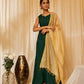 InWeave Bottle Green Skirt Top Set - Swadesiicart