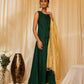 InWeave Bottle Green Skirt Top Set - Swadesiicart