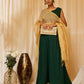 InWeave Bottle Green Skirt Top Set - Swadesiicart