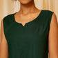InWeave Bottle Green Skirt Top Set - Swadesiicart