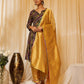 InWeave Charcoal Black Leheriya Silk Set - Swadesiicart