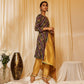 InWeave Charcoal Black Leheriya Silk Set - Swadesiicart