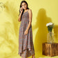 InWeave Women's Maroon Kalamkari Strappy Set - Swadesiicart