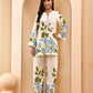 Vaasva Women White Placement Floral Printed Cord Set - Swadesiicart