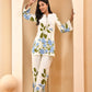 Vaasva Women White Placement Floral Printed Cord Set - Swadesiicart