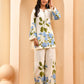 Vaasva Women White Placement Floral Printed Cord Set - Swadesiicart