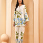 Vaasva Women White Placement Floral Printed Cord Set - Swadesiicart