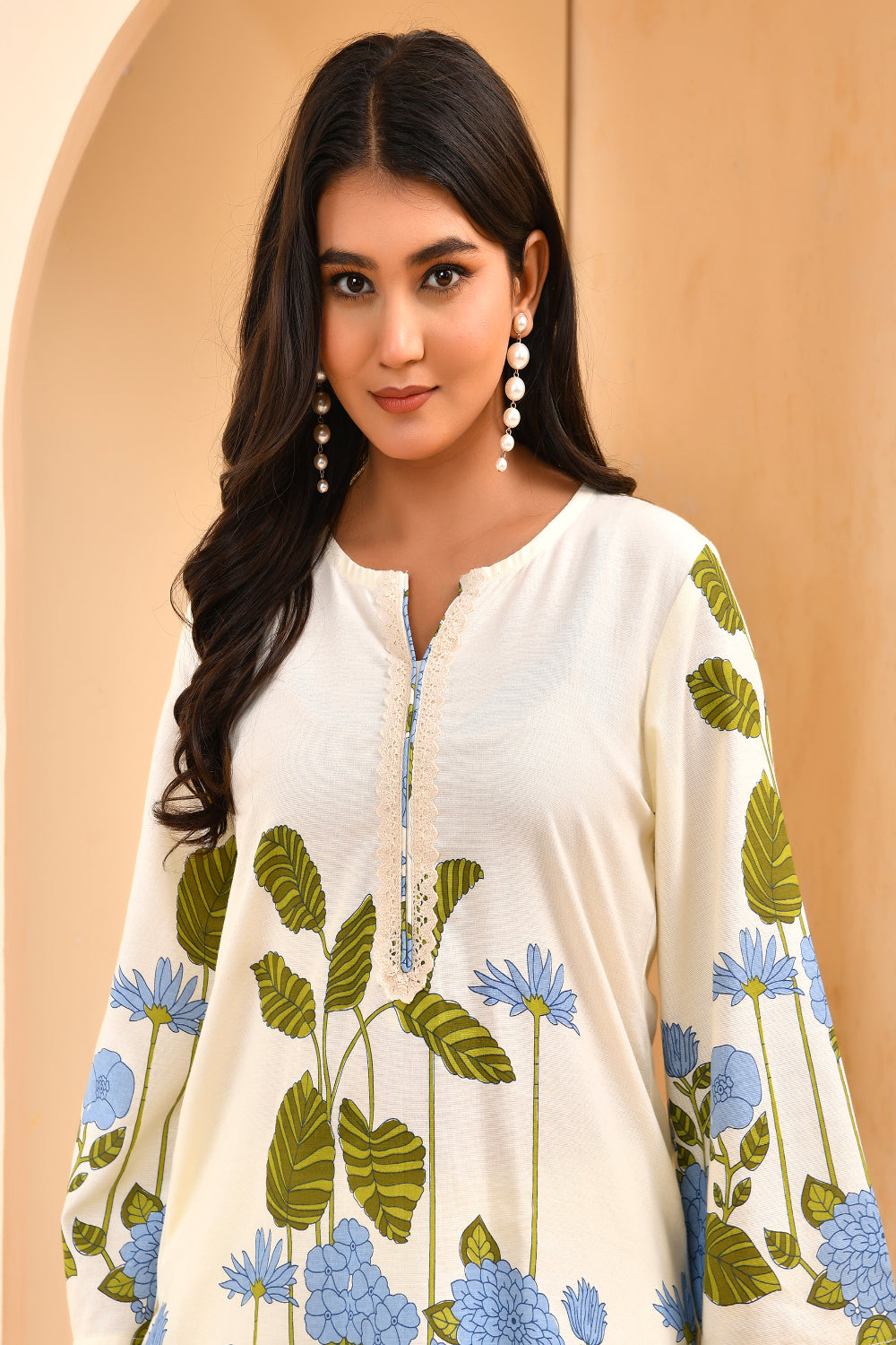 Vaasva Women White Placement Floral Printed Cord Set - Swadesiicart