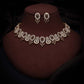 Tehzeeb Creations Gold-Polished Maroon Colour Choker With Dangle Earrings - Swadesiicart