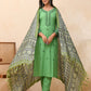 Vaasva Women Pista Embroidered Kurta Set With Solid Pants & Printed Dupatta | Swadesiicart