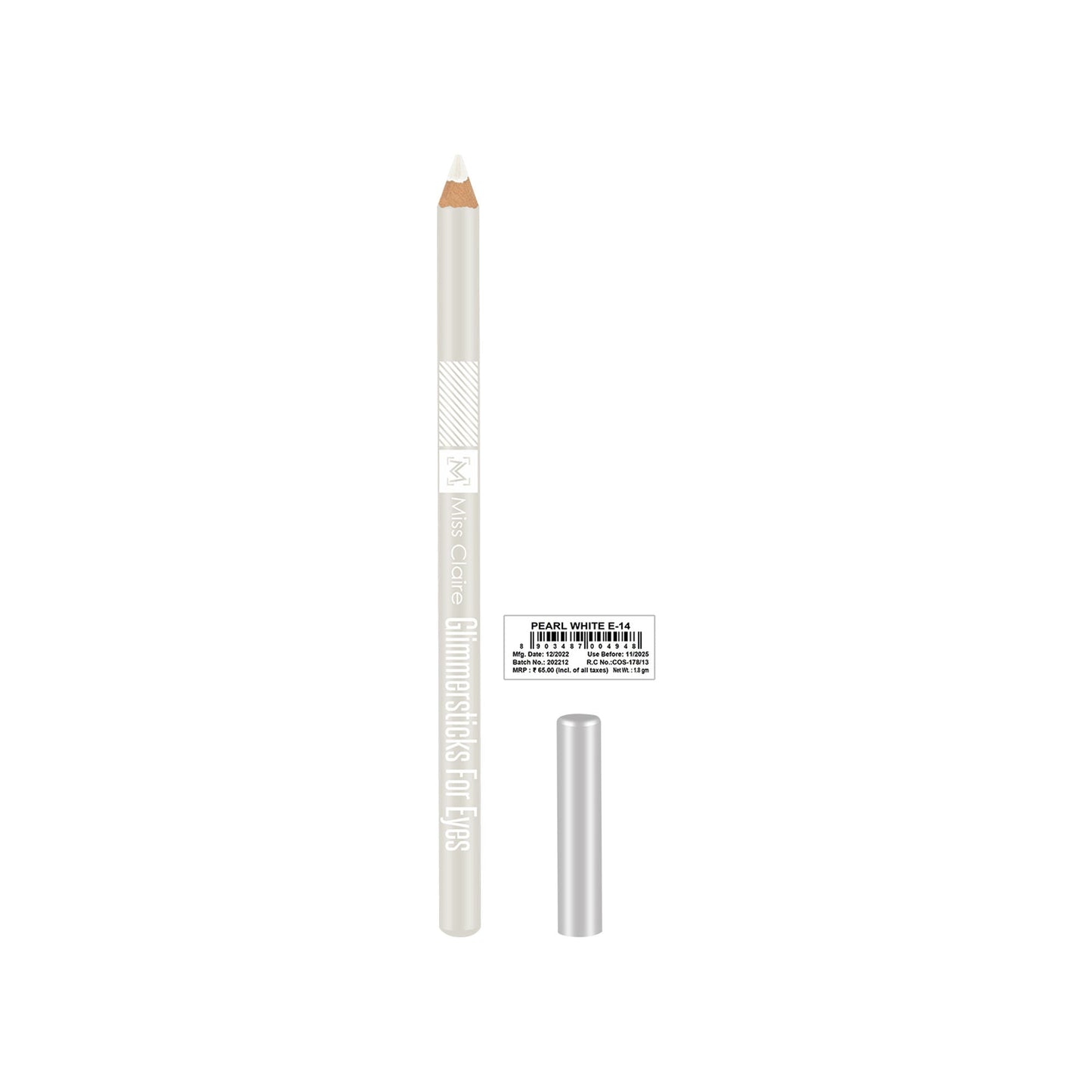Miss Claire Glimmersticks For Eyes - Pearl White E-14 | Swadesiicart