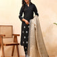 Vaasva Women Black Embroidered Suit Set | Swadesiicart