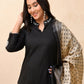 Vaasva Women Black Embroidered Suit Set | Swadesiicart