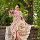 Tikhi Imli Peach Tie and Dye Gotta Patti Organza Saree | Swadesiicart