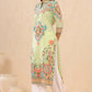 Juniper Pista Green Ethnic Motif Printed Pure Cotton Straight Kurta - Swadesiicart
