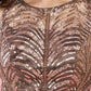 Amodini Designer Studio Coffee Brown Sequined Pearl Sleeveless Padded Blouse
