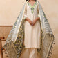 Vaasva Women Cream Embroidered Suit Set | Swadesiicart