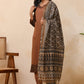 Vaasva Women Brown Embroidered Suit Set | Swadesiicart
