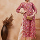 Anouk Floral Printed Round Neck Pure Cotton Straight Kurta - Swadesiicart