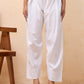 Vaasva Women White Solid Farshi Pant | Swadesiicart