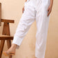 Vaasva Women White Solid Farshi Pant | Swadesiicart