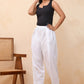 Vaasva Women White Solid Farshi Pant | Swadesiicart