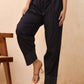 Vaasva Women Black Solid Farshi Pant | Swadesiicart