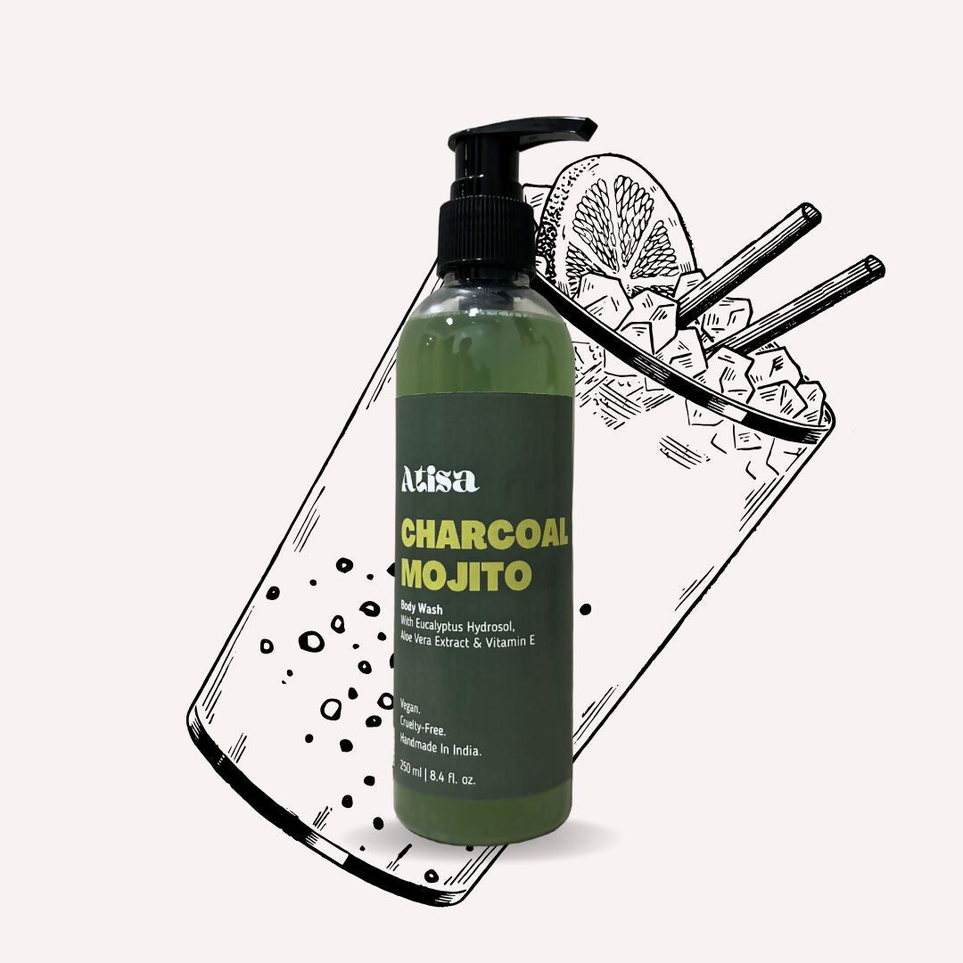Atisa Charcoal Mojito Body Wash | Swadesiicart