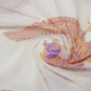 Cream Colour Block Print Crocia Mulmul Cotton Saree By Gayathri Reddy Designer Studio | Swadesiicart