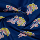 Block Print Indigo Blue Coloured Mulmul Cotton Saree By Gayathri Reddy Designer Studio | Swadesiicart