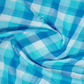 Sky Blue With Checks Pure Mangalgiri Cotton Saree By Gayathri Reddy Designer Studio | Swadesiicart