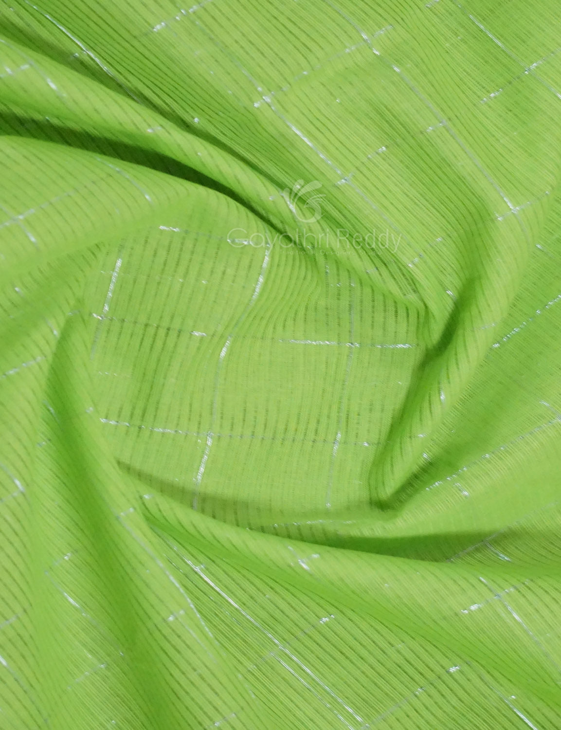 Dual Shade of Apple Green And Baby Pink Pure Mangalgiri Cotton By Gayathri Reddy Designer Studio | Swadesiicart