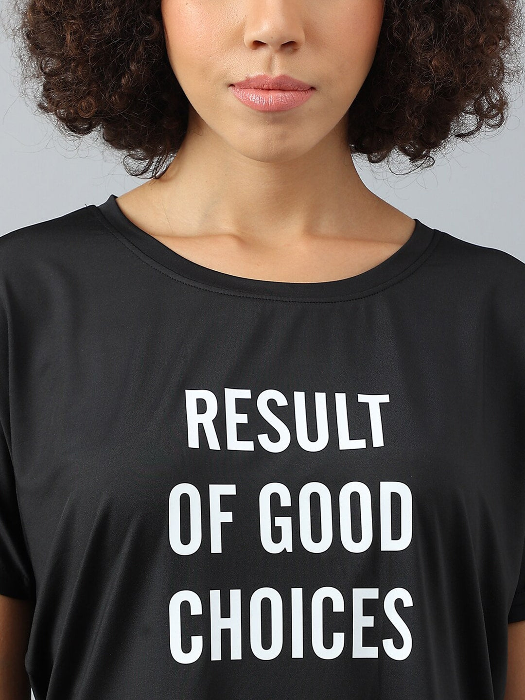 MKH Women Typography Printed Dri-FIT Sports T-shirt - Swadesiicart