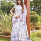 Tikhi Imli White Floral Printed Saree | Swadesiicart