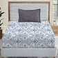 MYTRIDENT Dusk and Dawn White Ethnic Motifs Pure Cotton 144TC Single Bedsheet Pillow Cover - Swadesiicart