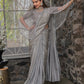 Tikhi Imli Embellished Border Sequinned Saree With Cape | Swadesiicart