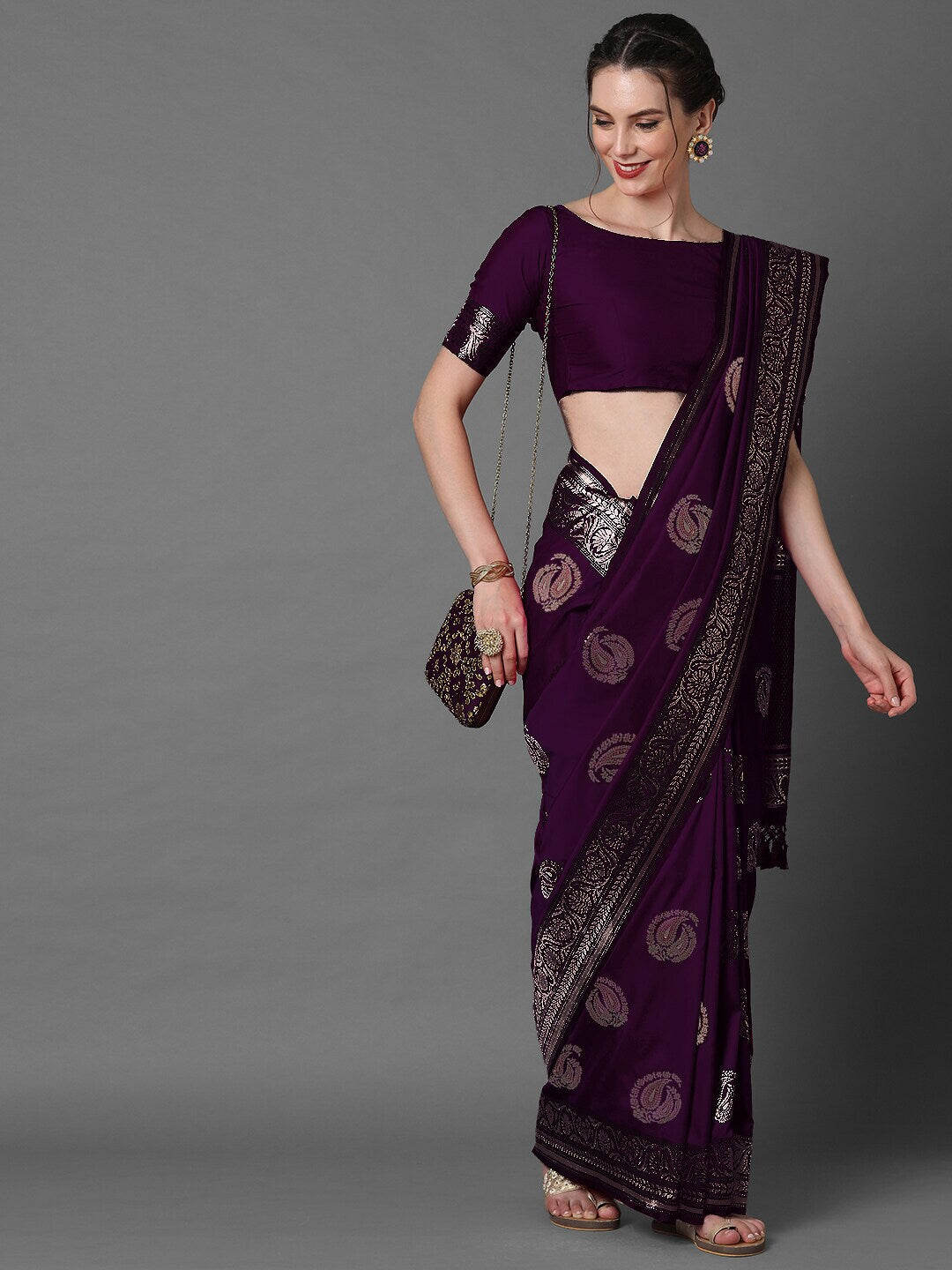 Mitera Ethnic Motifs Woven Design Zari Banarasi Saree | Swadesiicart