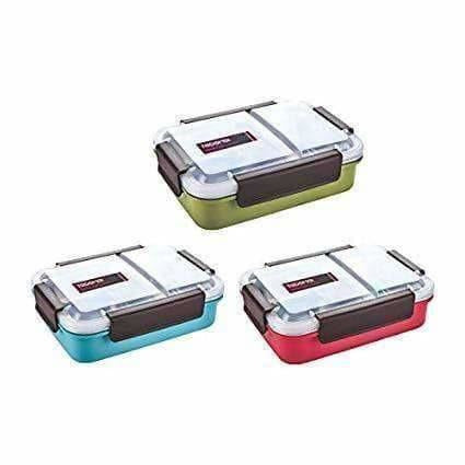Stainless Steel Lunch Box Removable Stainless Steel in 2 Compartments - Swadesiicart