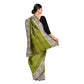 Exclusive Collection 100% Pure Cotton Olive Tant Saree With Hand Weaving Work - Swadesiicart