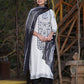 Juniper Womens White Rayon Floral Glitter Placement Printed Straight Kurta With Solid Bottom And Printed Dupatta Set | Swadesiicart