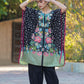 Juniper Womens Black Rayon Multi Color Floral Printed Kaftan | Swadesiicart