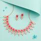 Tehzeeb Creationss Pink Colour Choker With Stud - Swadesiicart
