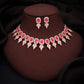 Tehzeeb Creationss Pink Colour Choker With Stud - Swadesiicart