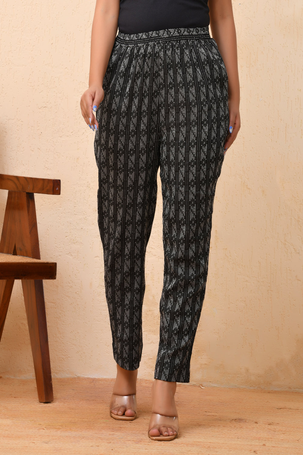 Vaasva Women Dobby Straight Pants | Swadesiicart
