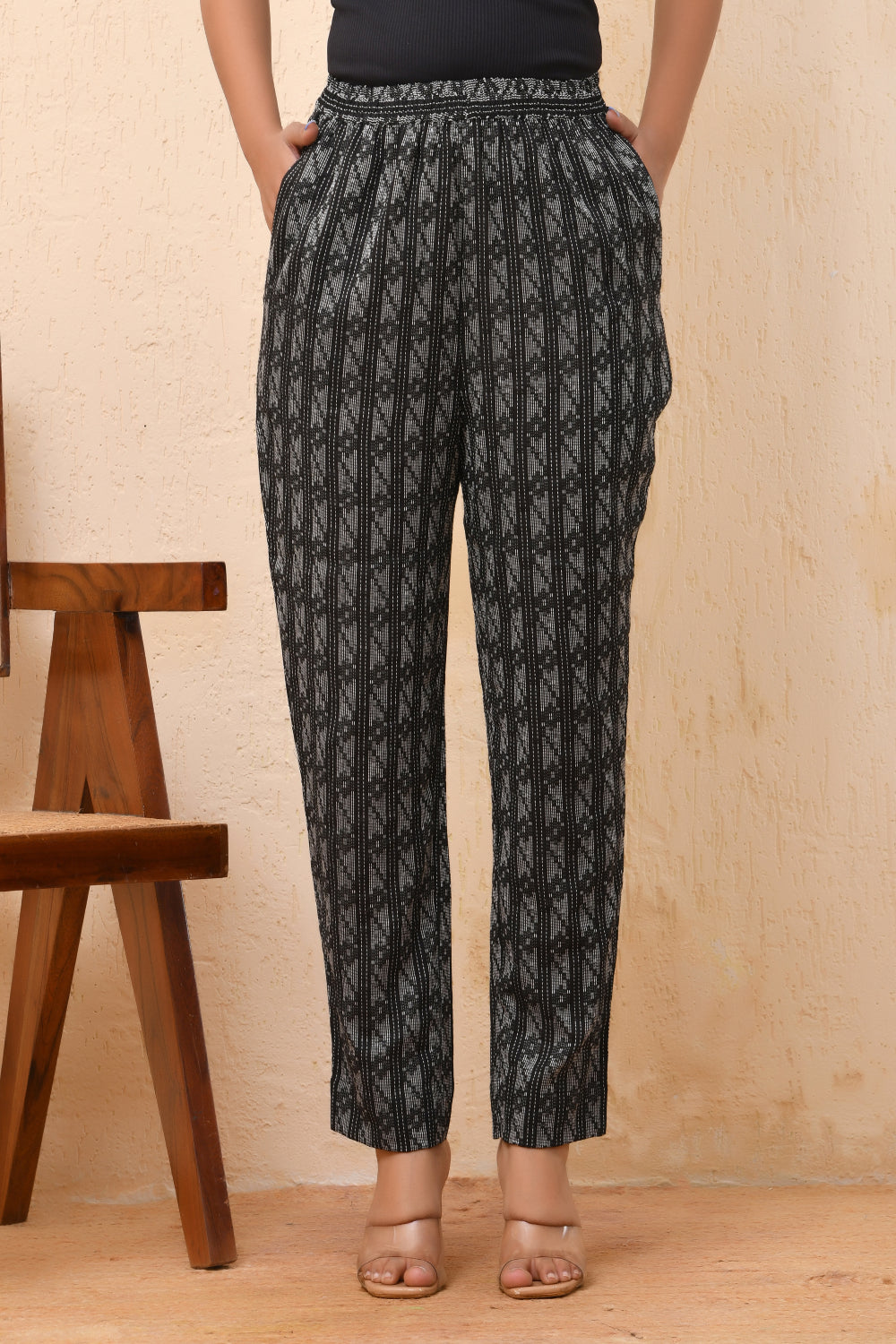 Vaasva Women Dobby Straight Pants | Swadesiicart
