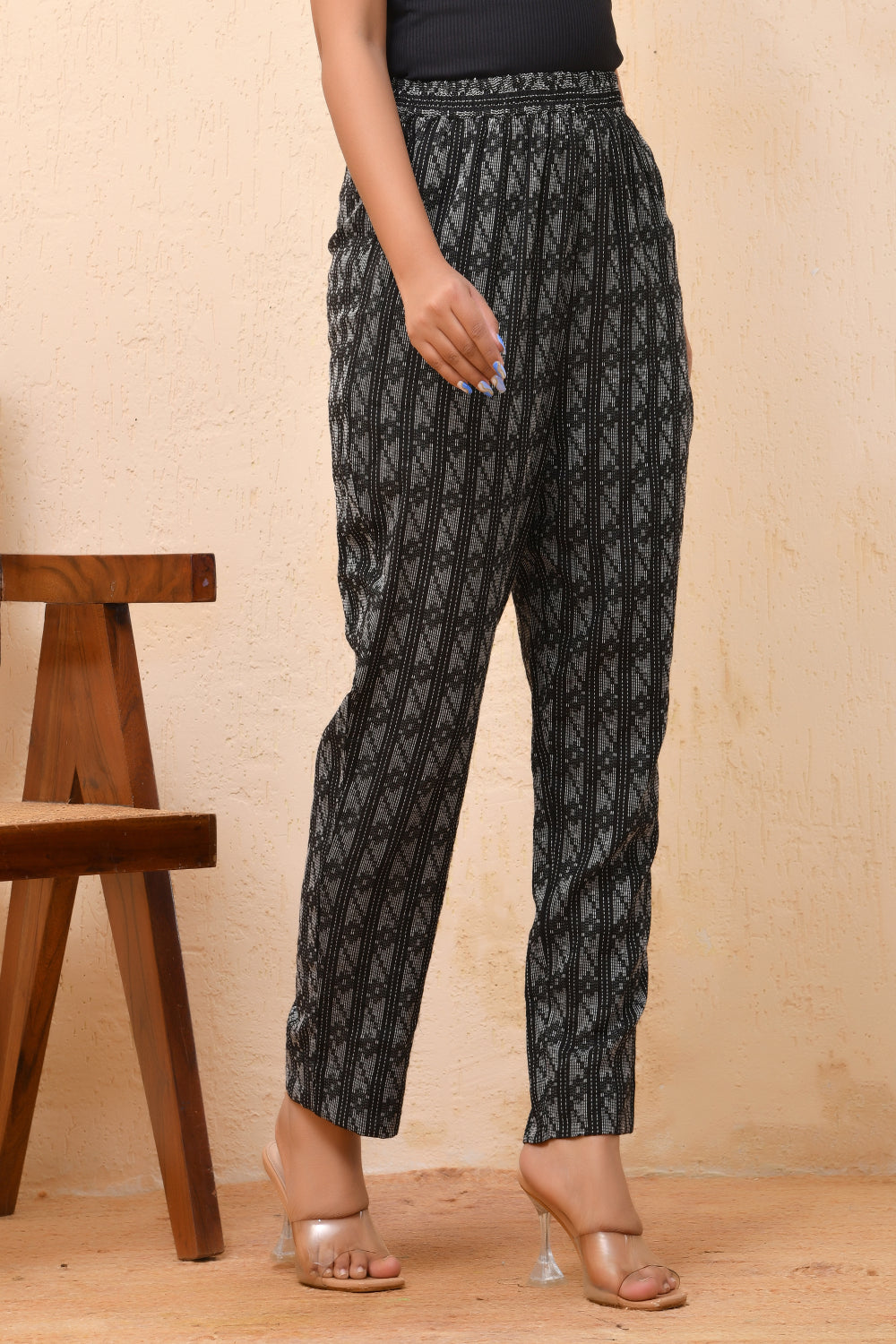 Vaasva Women Dobby Straight Pants | Swadesiicart